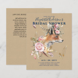 Boho FOX Chá de panela Woodland Feenas Floral