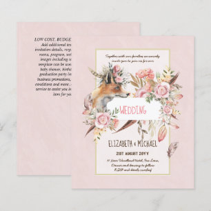 BoHO Fox Wedments Invices Borgonha Pia Rosa