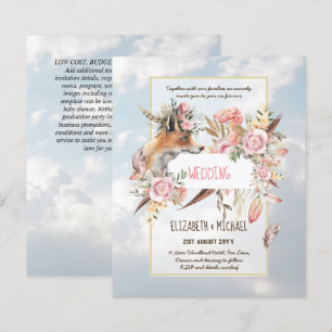 BoHO Fox Wedments Invices Borgonha Pia Rosa