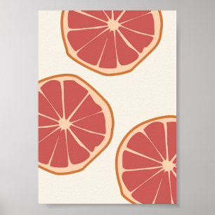 Boho Grapefruit Slices Tropical Summer Impressão