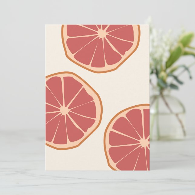 Boho Grapefruit Slices Tropical Summer Impressão (Em pé/Frente)