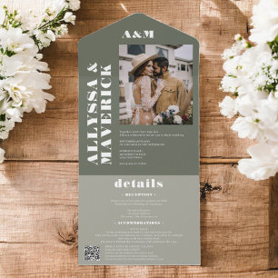 Boho green Bold, simples casamento com fotos de mo