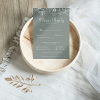 Boho Green Floral Menu Escolha Resposta