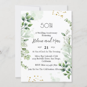 Boho Greenery Convites de Casamento