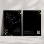 Boho Greenery Dourado | Anúncio de Elopemento Pret<br><div class="desc">Entra num mundo encantado com o nosso boho verde-ouro | Anúncio de Elopemento preto, perfeito para o seu elopemento de primavera de boho botânico. Adorado com eucalipto verde sábio e sotaques dourados, este convite expele elegância e capricho moderno. Imaginem passear por um jardim de verão mágico, rodeado pelos sons suaves...</div>