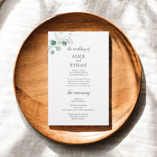 Boho Greenery Eucalyptus deixa programa de casamen