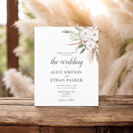 Boho Greenery Pampa Casamento de Grass