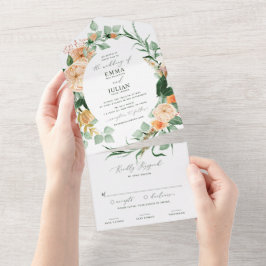 Boho Greenery Watercolor Casamento Floral