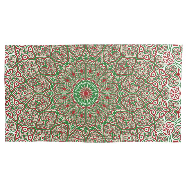 Boho Hippie Funky Trippy Ornamentado Natal Mandala (Frente-Esquerda)