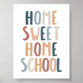 Boho home doce poster da escola