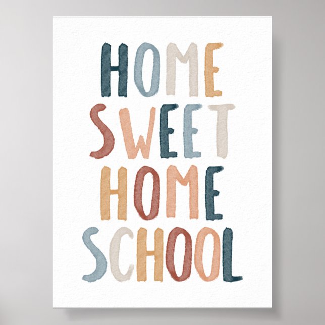 Boho home doce poster da escola (Frente)