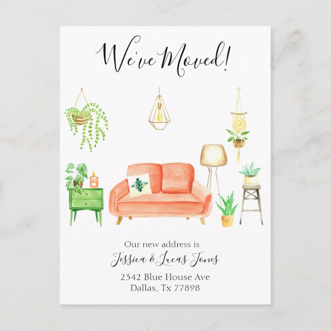 Boho Home Moving Anúncio que Mudamos (Frente)