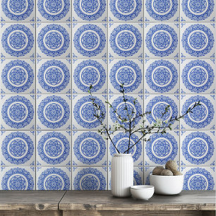 Boho Indigo Marinho azul flor de Mandala