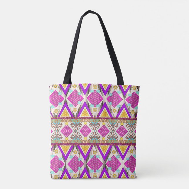 Boho Island Tribal Summer Tote Bag (Verso)