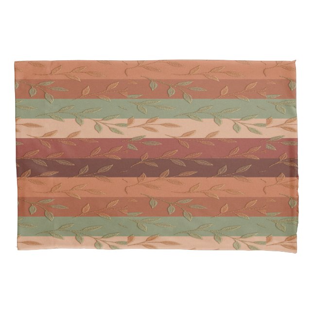 Boho Leaf Pattern Rustic Home Decor (Frente)