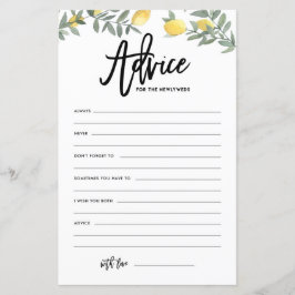 Boho Lemon Advice para o Conselho de Casamento de