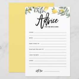 Boho Lemon Advice para o Conselho de Casamento de