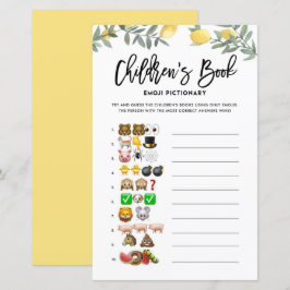Boho Lemon Emoji Pictionary Books Jogo