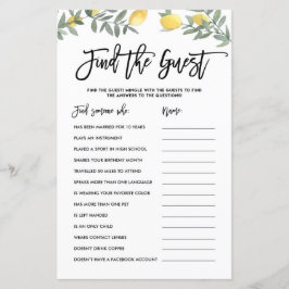 Boho Lemon Encontre o Jogo do Chá do Quebra-Gelo c