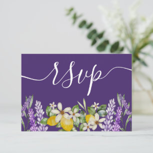 Boho Lemons e RSVP de Casamento de Lavandas