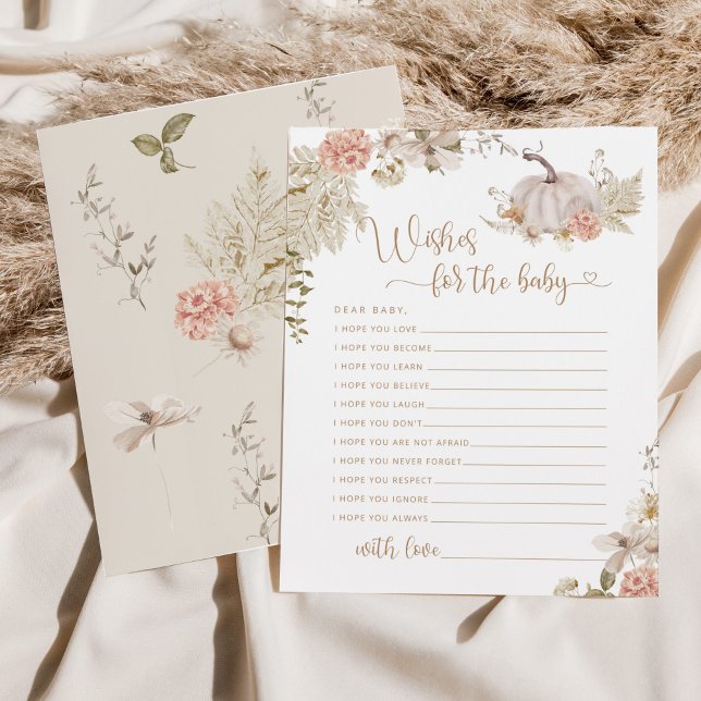 Boho Little Bompkin deseja cartão de bebê (Criador carregado)