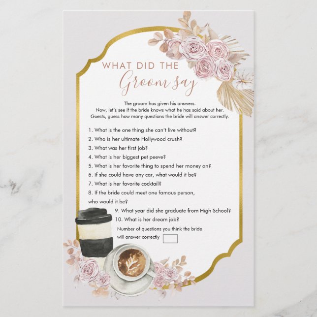 Boho Love está criando Chá de panela o que o noivo (Frente)