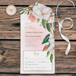 Boho Magnolia Floral & Cotton Janto Rosa