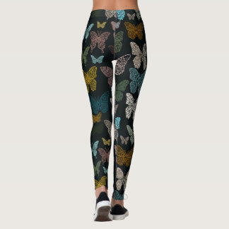 Boho Mandala Borboletas Leggings
