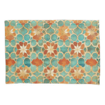 Boho Marroquoise Turquoise e Terracotta Floral