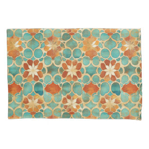 Boho Marroquoise Turquoise e Terracotta Floral