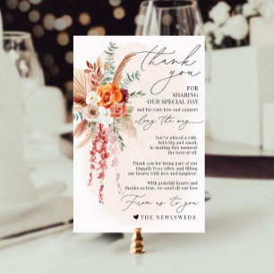 Boho Minimalista Cartões de agradecimentos Napkin