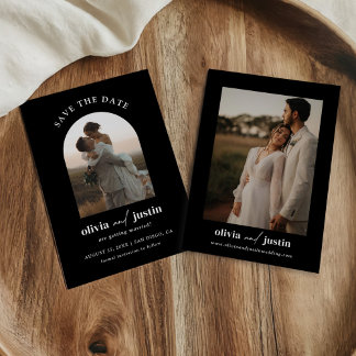 Boho minimalista moderno Salve os Cartões com foto