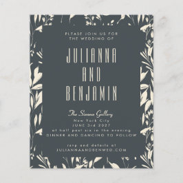 Boho Moderno da Mão Negra Desenhada Casamento Flor