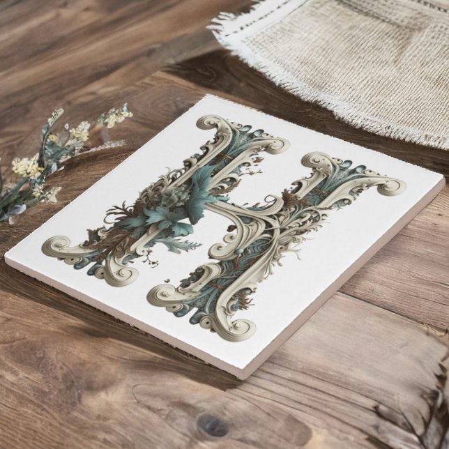 Boho Monograma Inicial H (Criador carregado)