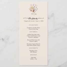 Boho Monograma Menus