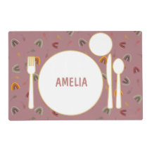 Boho Montessori Placemat com Nome Personalizado