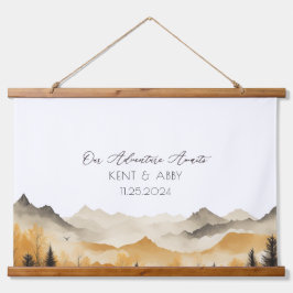 Boho Mountain Watercolor Livro de Convidados