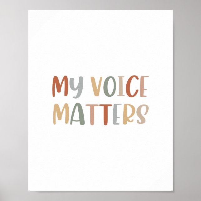 Boho my voice matters Poster (Frente)