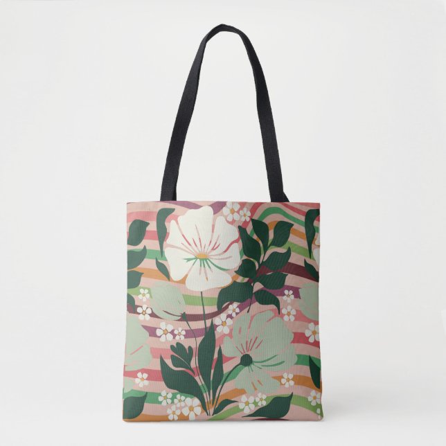 Boho Natureza ama Bolsa de padrão floral (Frente)