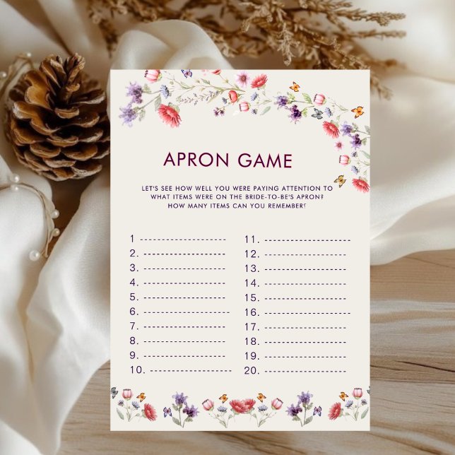 Boho New Chapter Begins Apron Bridal Shower Game (Criador carregado)