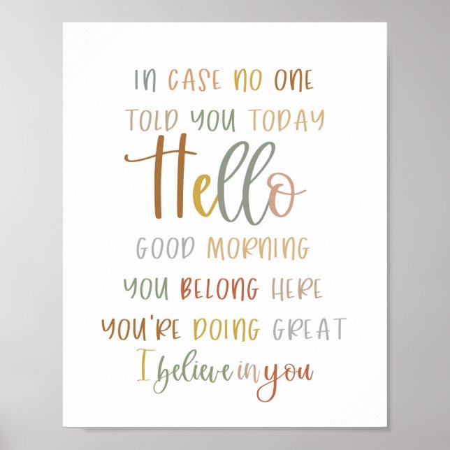 Boho no caso de ninguém te dizer Poster (Frente)