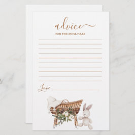 Boho Nursery Advice para a mãe ser cartão