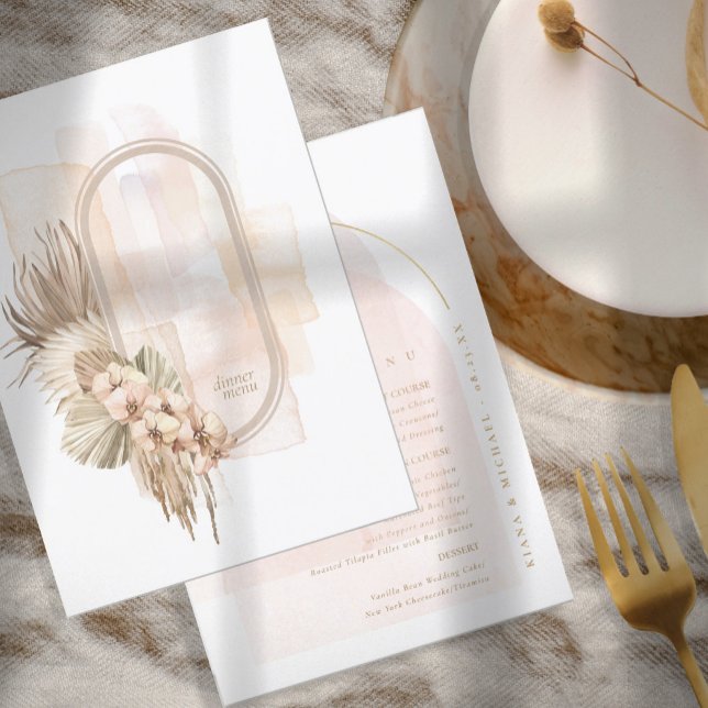 Boho Oasis Wedding Menu ID959 (Criador carregado)