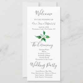 Boho Orange Blossom Weding Program