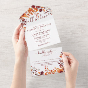 Boho Outono Floral de Outono Apaixonado Casamento