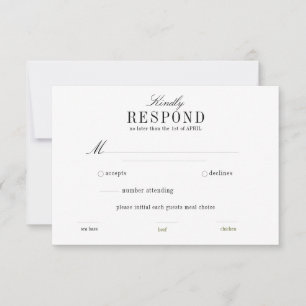 Boho Palm Leaf Greenery RSVP horizontal
