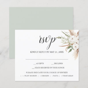 Boho Pampa Grass Sai da RSVP de Casamentos