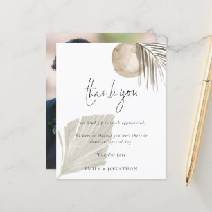 Boho Pampas Foto De Orçamento Muito Obrigado