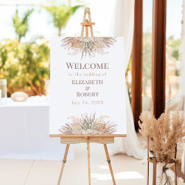 Boho Pampas Garden Wedding Welcome