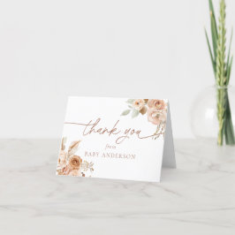 Boho Pampas Grass Baby Shower Agradecimento